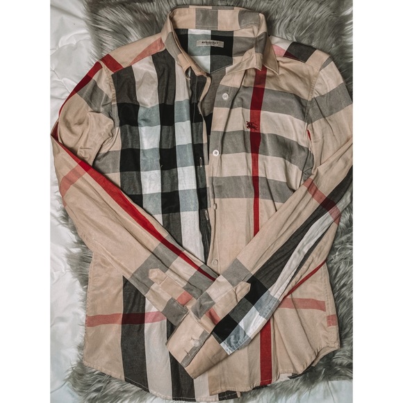 burberry big check shirt